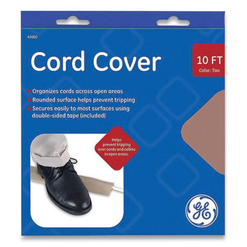 GE Power Gear Cord Cover, 2.5" X 10 Ft, Tan freeshipping - TVN Wholesale